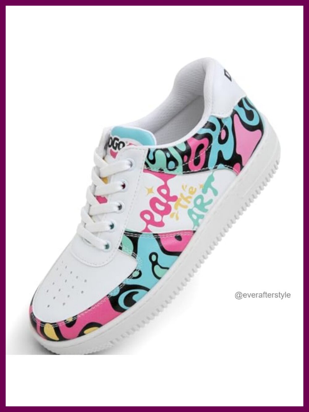 Vegan Leather Slip On Sneakers for Women Cushioned Lace Up Walking Shoes